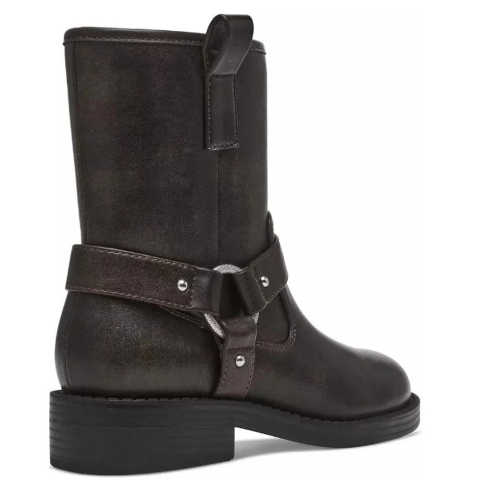 NEW DV Dolce Vita Women's Poca Harness-Strap Moto Booties Dusk Size 7M